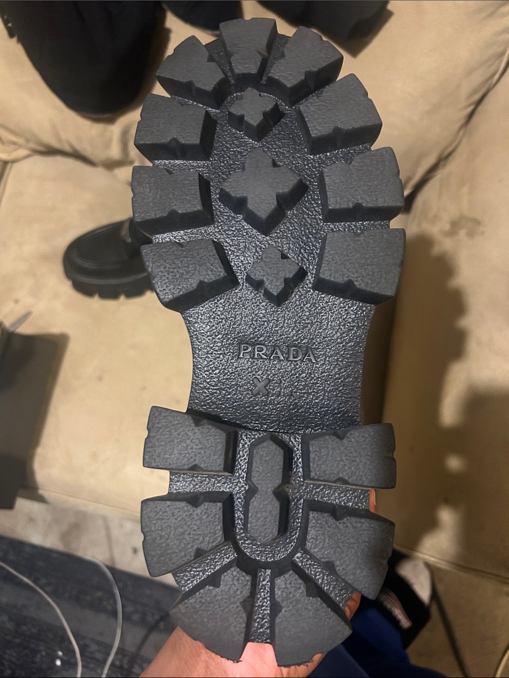 Prada Monolith brushed leather loafers - Picture 5 of 5